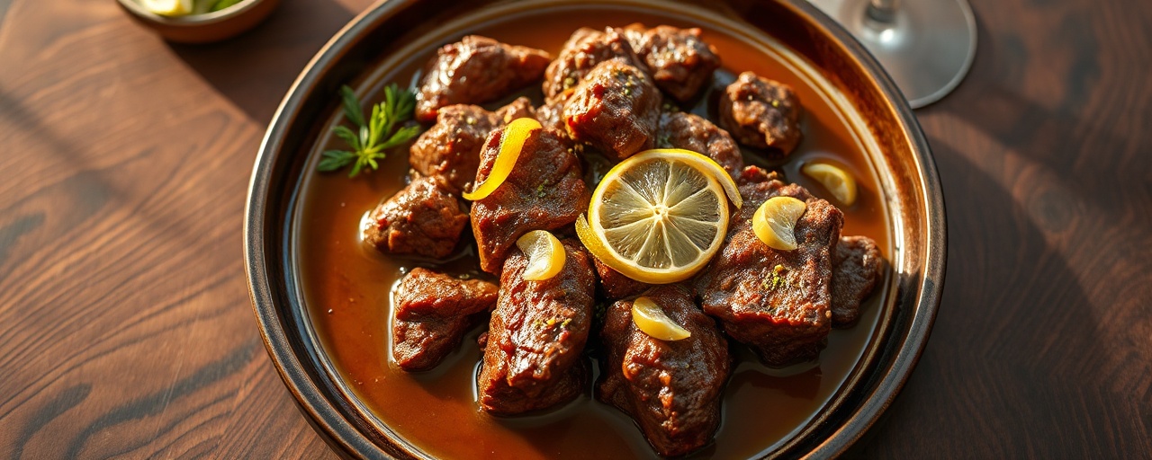 Carne Sudada con Limón Conservado