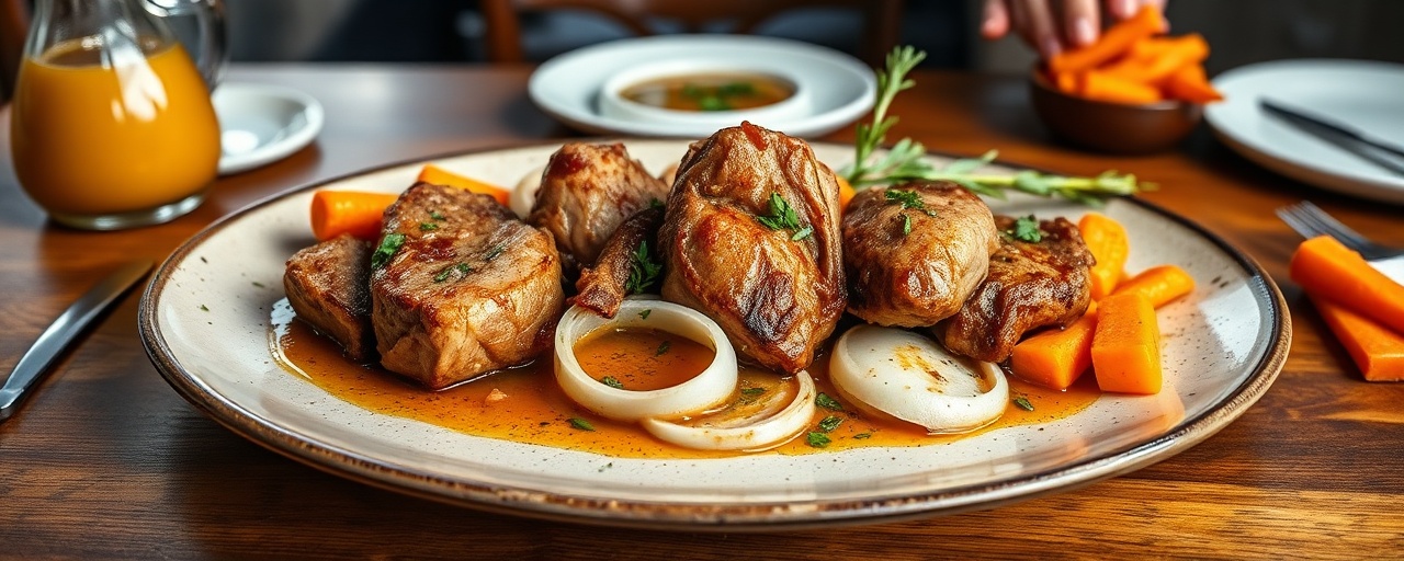 Carrilleras de Cerdo Estofadas con Anís y Naranja