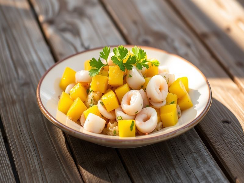 Ceviche de Mango y Camarones