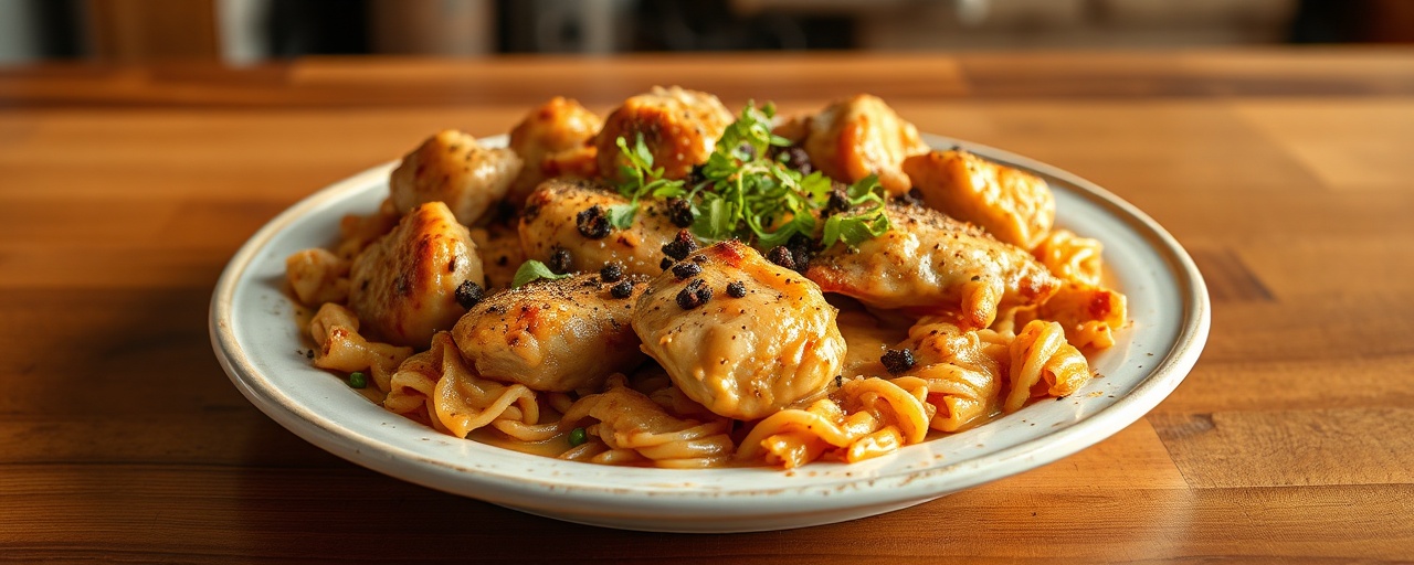 Chakhokhbili-Style Wok-Tossed Chicken with Tahini-Walnut Sauce