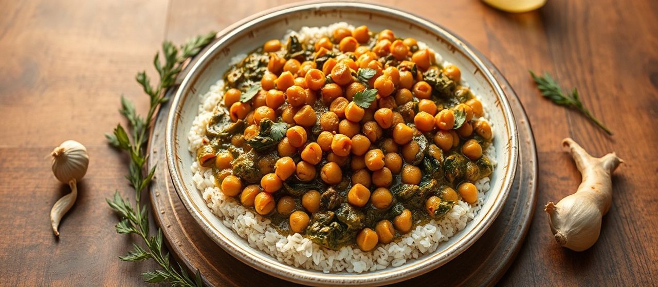 Chana Palak Nariyal Curry