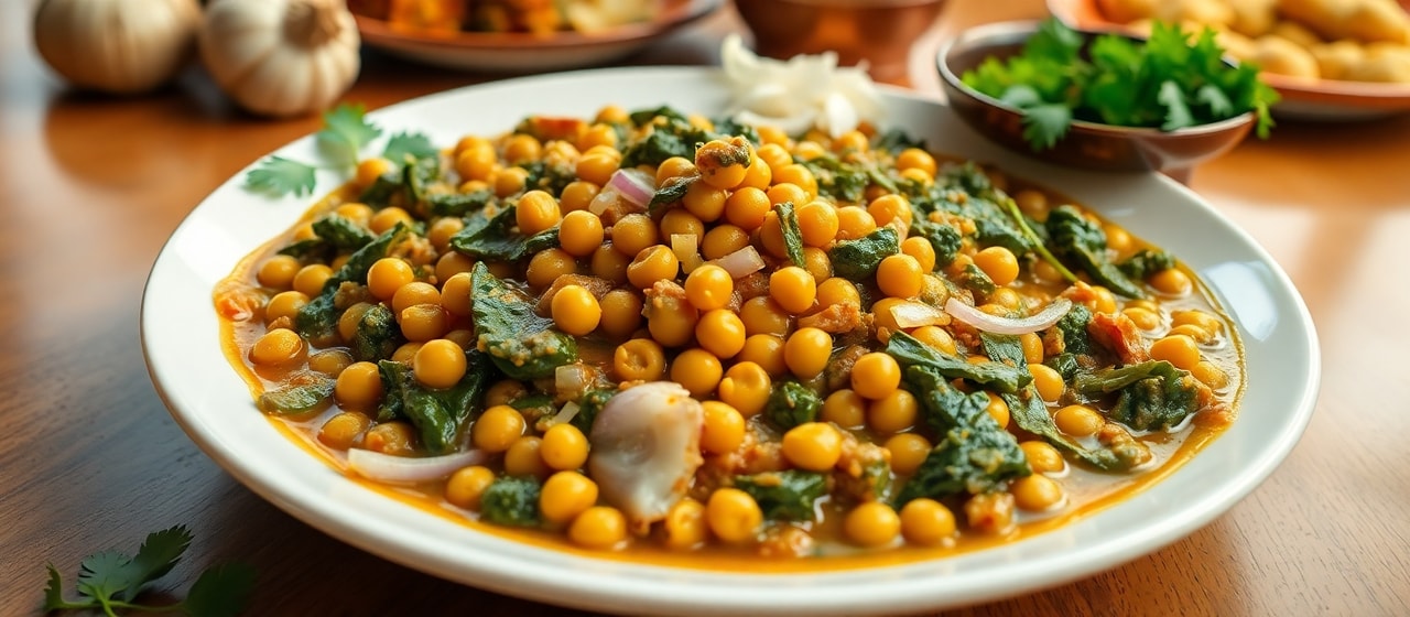 Chana Palak Nariyal Curry