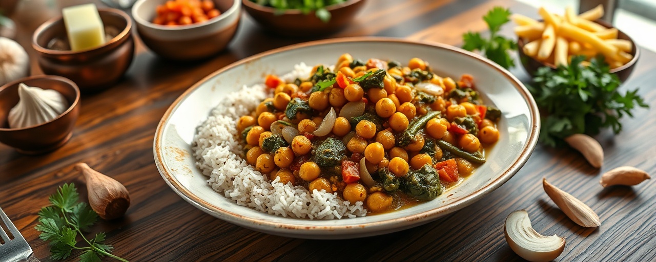 Chana Palak Nariyal Curry