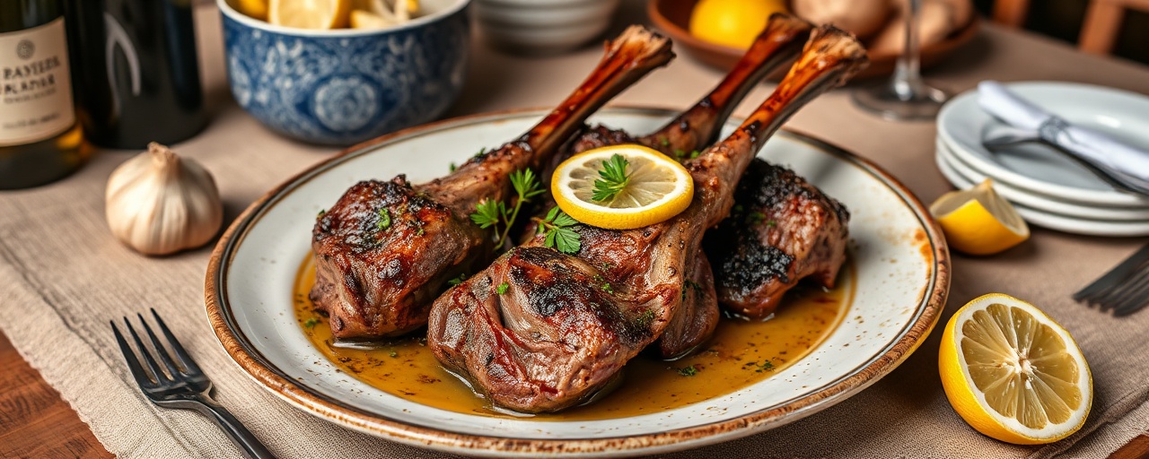 Charcoal-Grilled Egyptian Lamb Shanks with Aromatic Spice Rub