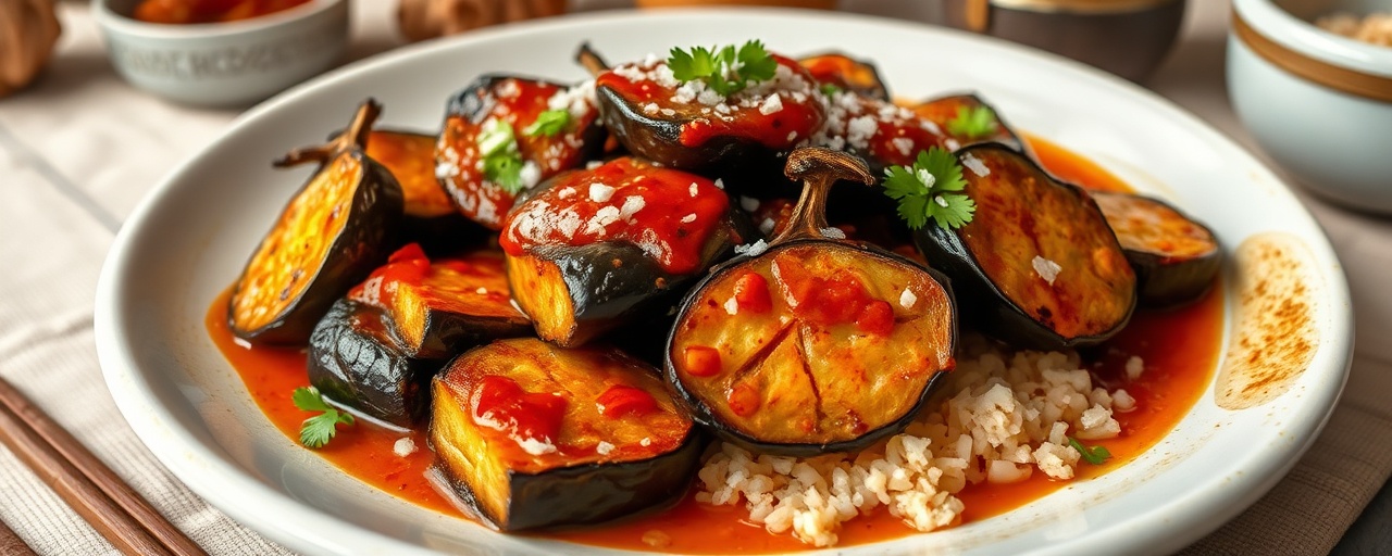 Charcoal-Grilled Gochujang Eggplant (Gaji Gochujang Gui)