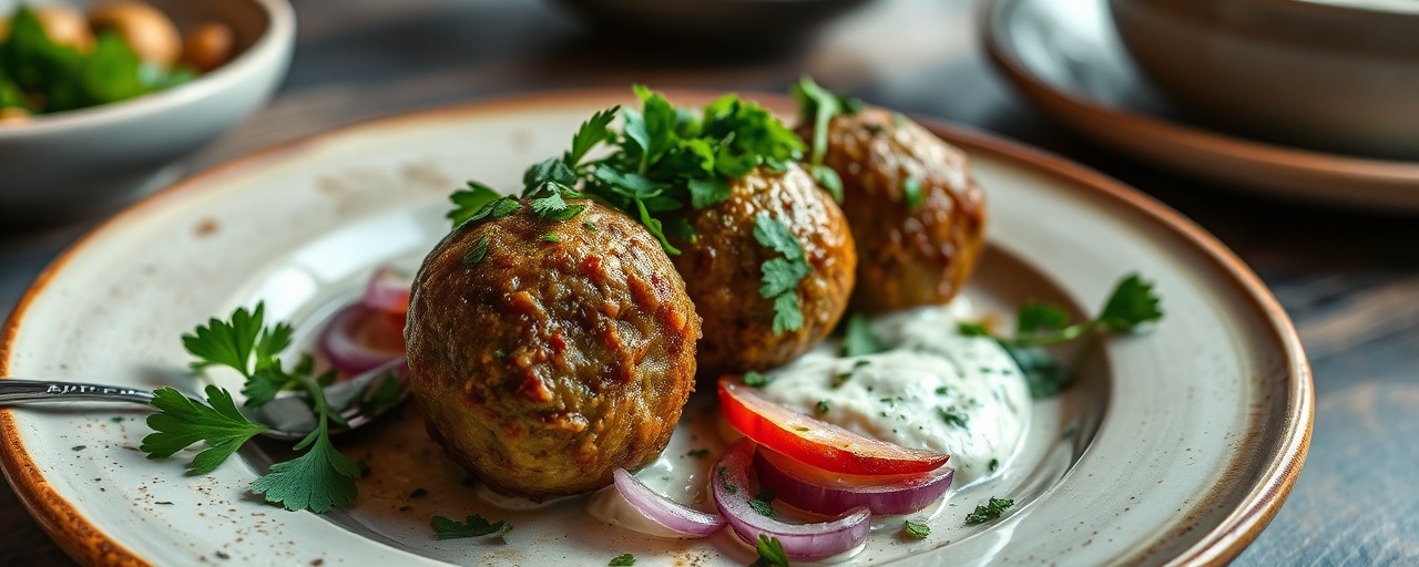 Charcoal-Grilled Jackfruit Kofta with Herbed Tahini