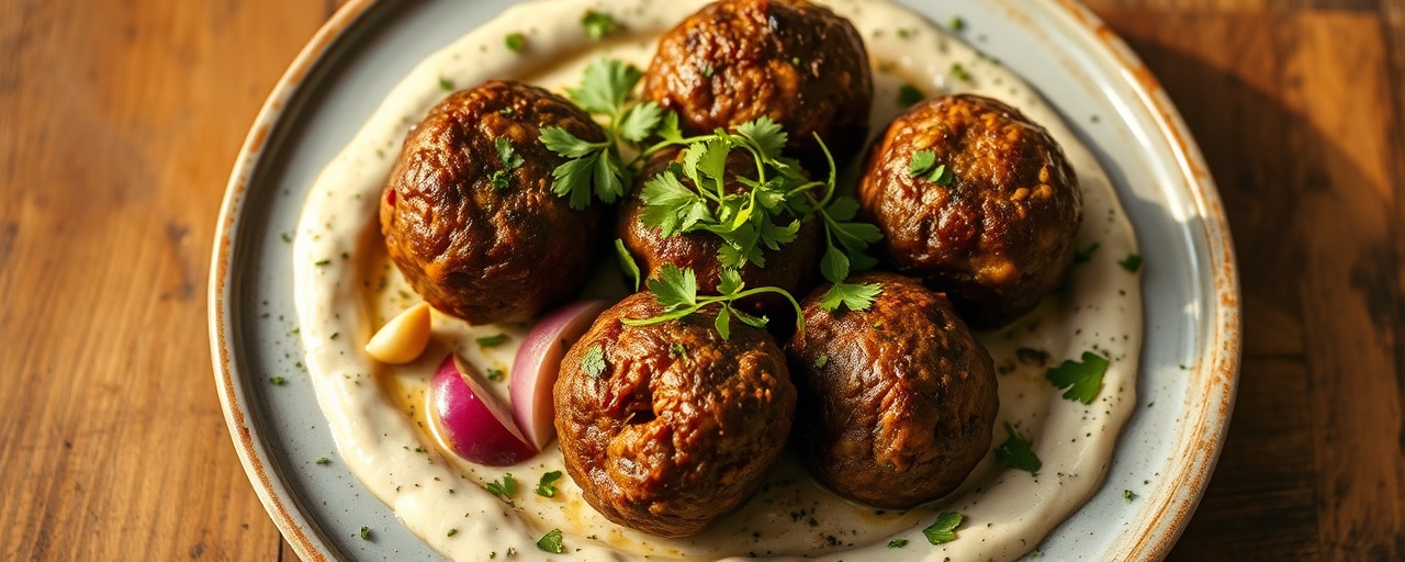 Charcoal-Grilled Jackfruit Kofta with Herbed Tahini
