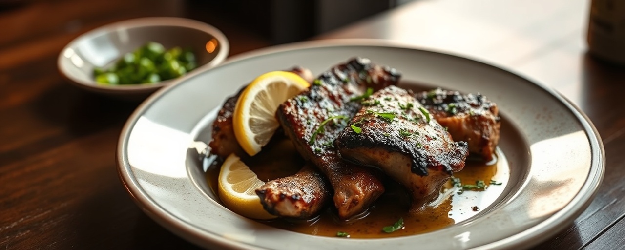 Charcoal-Grilled Lebanese Duck with Sumac-Garlic Marinade