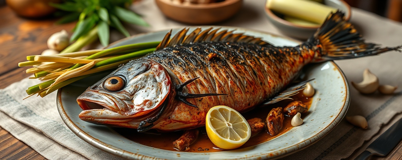 Charcoal-Grilled Lemongrass Snapper (Sri Lankan)