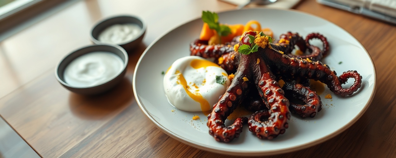 Charcoal-Grilled Masaledar Octopus
