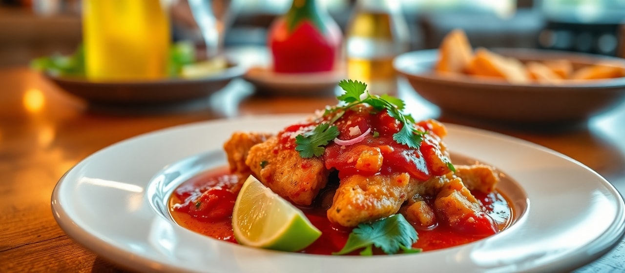 Chicharrón de Pancita con Salsa Roja