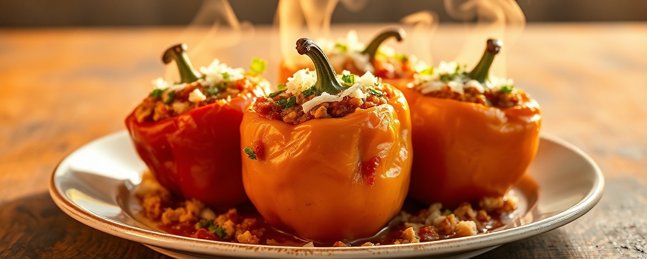Chicken Tinga Stuffed Bell Peppers