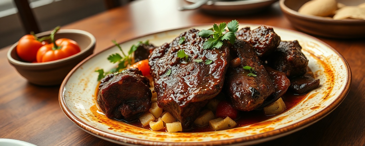 Chile Ancho and Chocolate Braised Short Ribs
