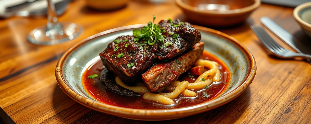 Chile Ancho and Chocolate Braised Short Ribs