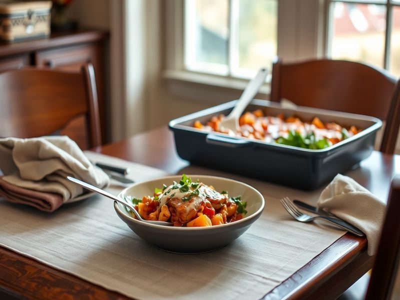 Chipotle Chicken and Sweet Potato Enchilada Casserole