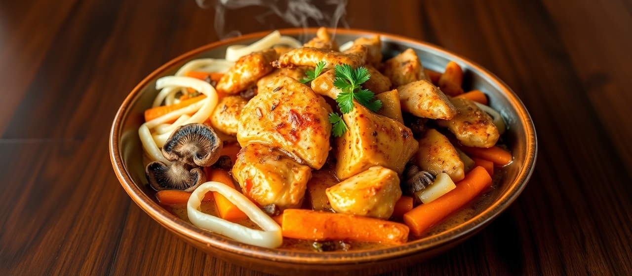 Chipotle-Kissed Chicken and Daikon Nimono