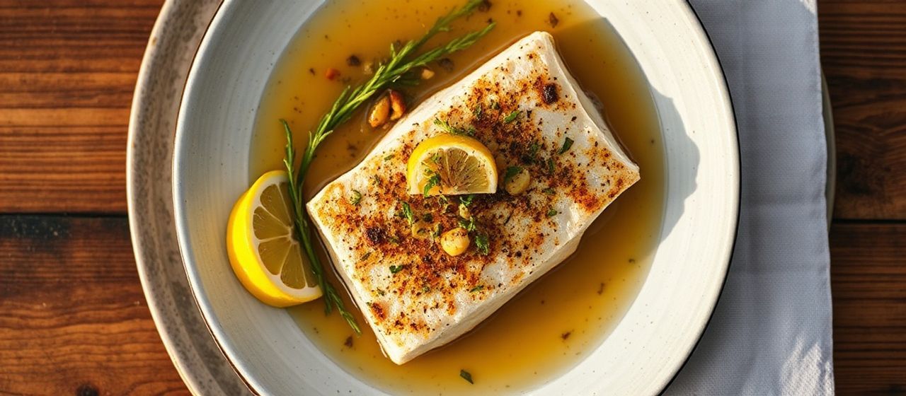 Chipotle-Kissed Poached Haddock with Mediterranean Herbs