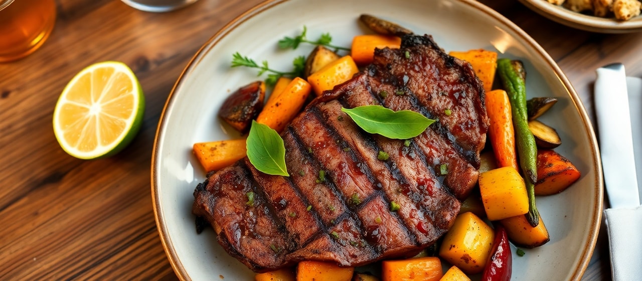 Chipotle-Lime Roasted Picanha with Tropical Root Vegetables