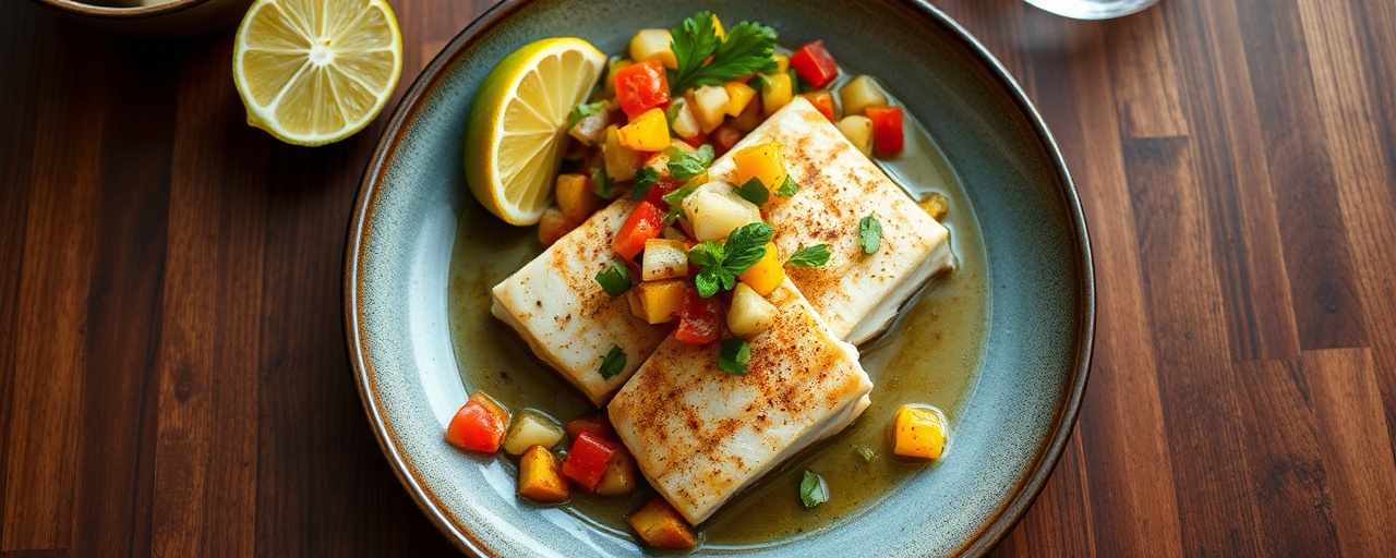 Chipotle-Lime Steamed Mahimahi with Tropical Salsa