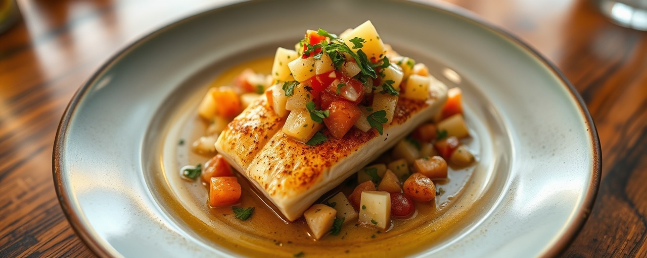 Chipotle-Lime Steamed Mahimahi with Tropical Salsa