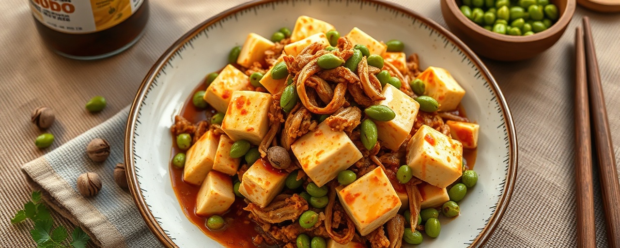 Chipotle Tofu with Edamame Crunch