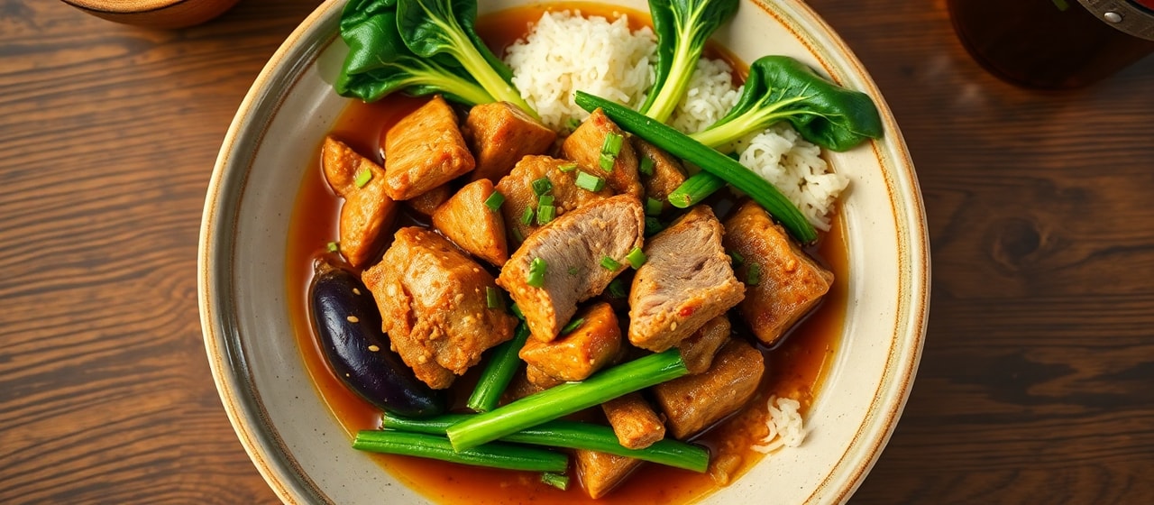 Clay Pot Pork with Sesame-Coconut Sauce (Palayok-style)
