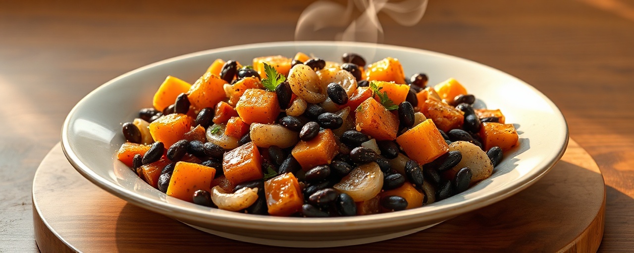 Coconut-Braised Chipotle Sweet Potato and Black Beans