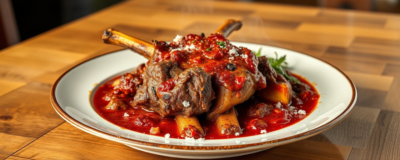 Cordero Harissa a la Española en Cazuela de Barro
