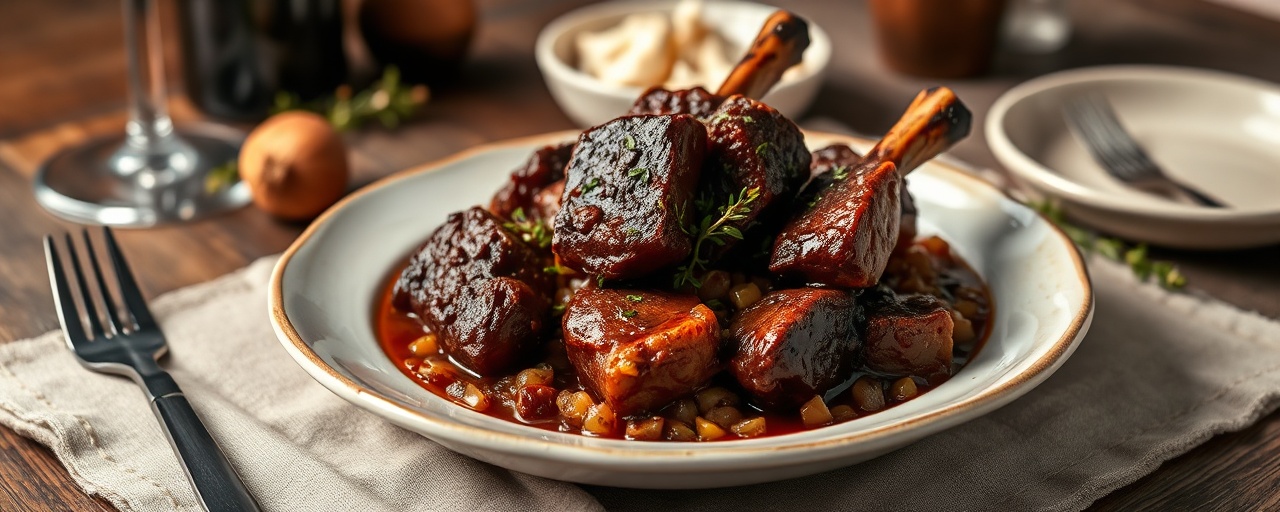 Costeletas Curtas de Vaca Grelhadas à Portuguesa com Migas de Broa