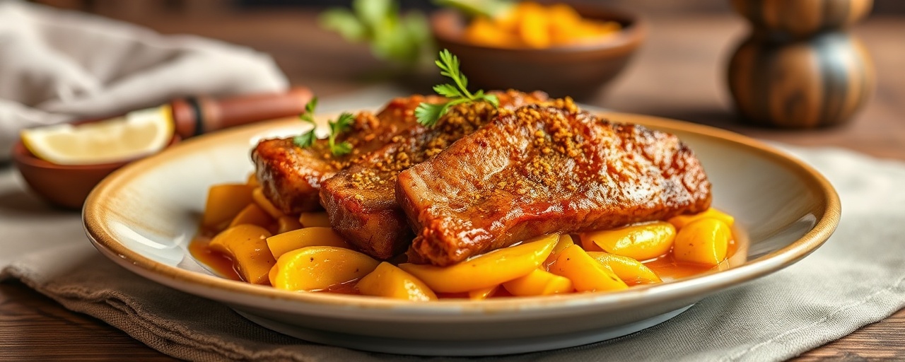 Costillas Cortas Salteadas al Ají Amarillo