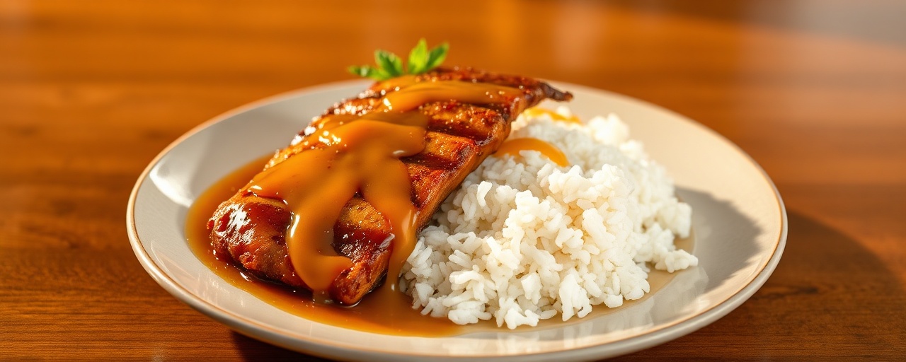 Crispy Hawaiian Duck with Lilikoi-Ginger Glaze and Coconut Sticky Rice