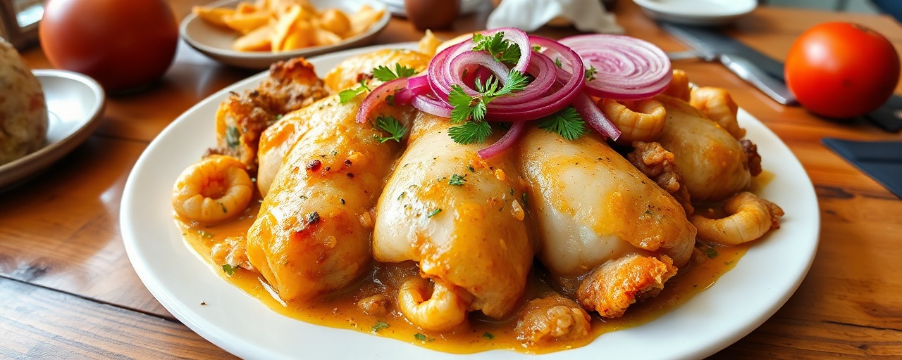 Croquetas de Yuca con Cerdo y Granada