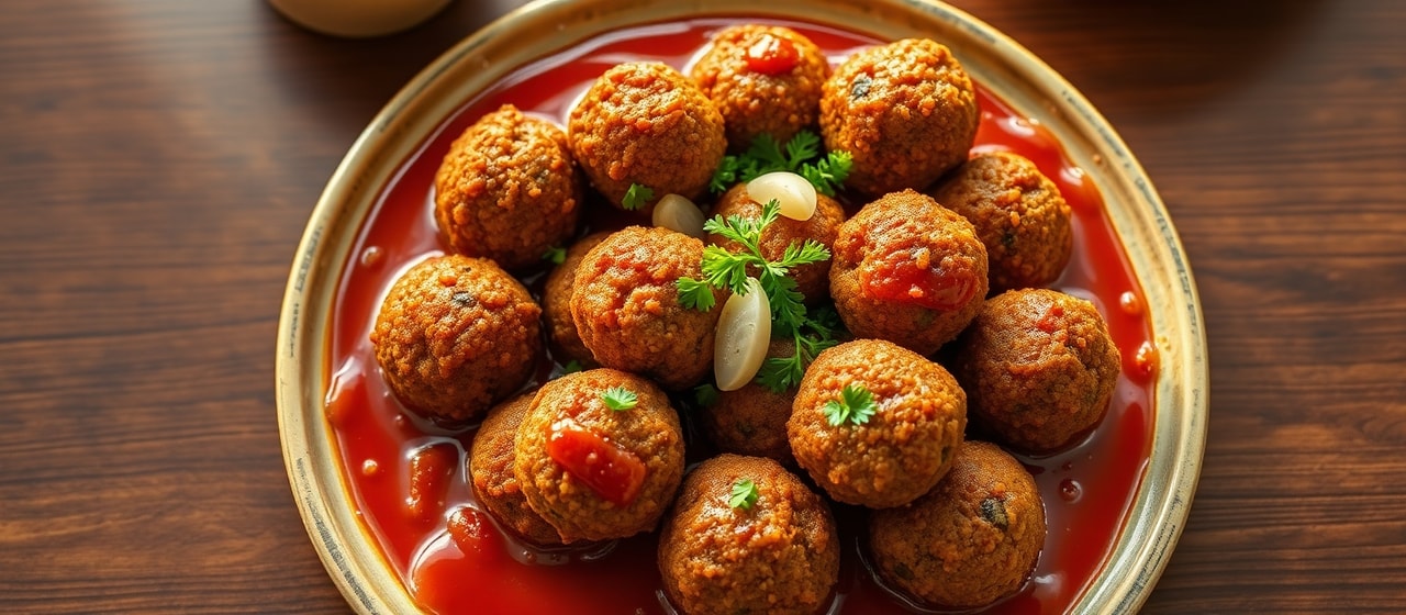 Csípős-Gochujang Rántott Húsgombóc (Spicy Gochujang Deep-Fried Meatballs)