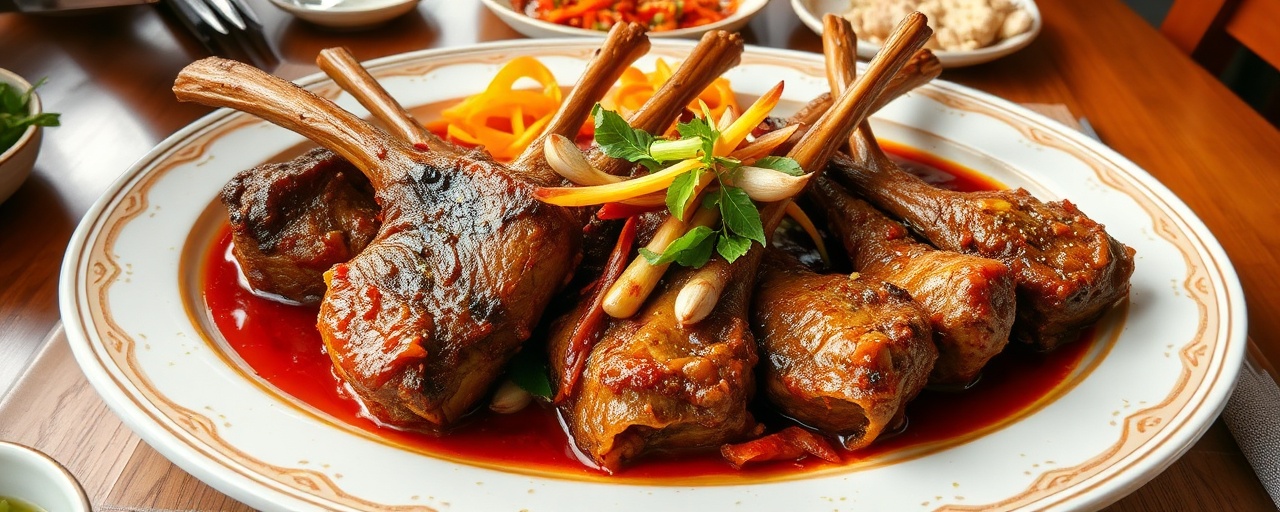Cừu Nướng Sa Tế Lửa (Fire-Roasted Lemongrass Chili Lamb Shank)