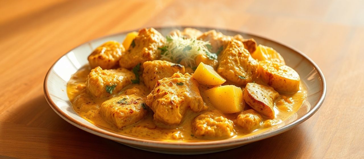 Curried Coconut Chicken with Plantains
