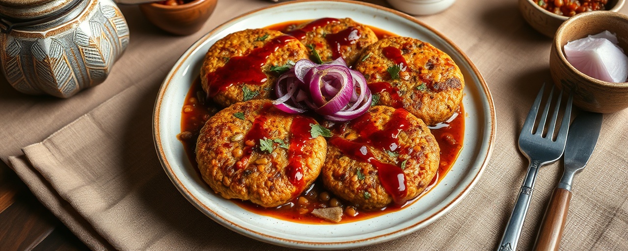 Dabo Alicha Ye'Misir B'kolo (Steamed Savory Lentil & Teff Cakes with Miso Berbere Glaze)
