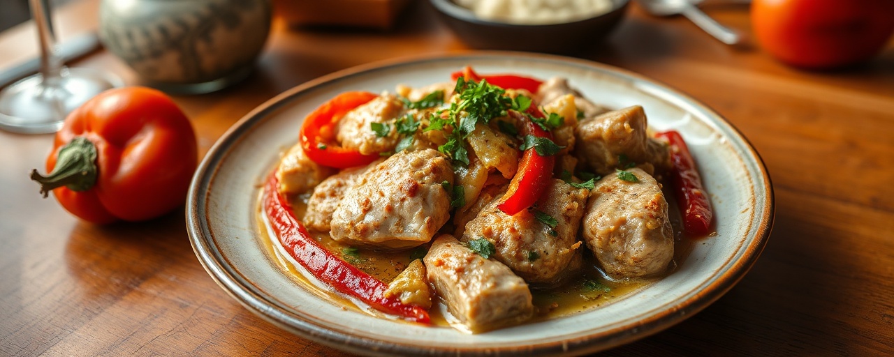 Dajaj Bil Laban Al Joz Al Hind Al Maqlieh (Stir-fried Chicken with Coconut Milk)