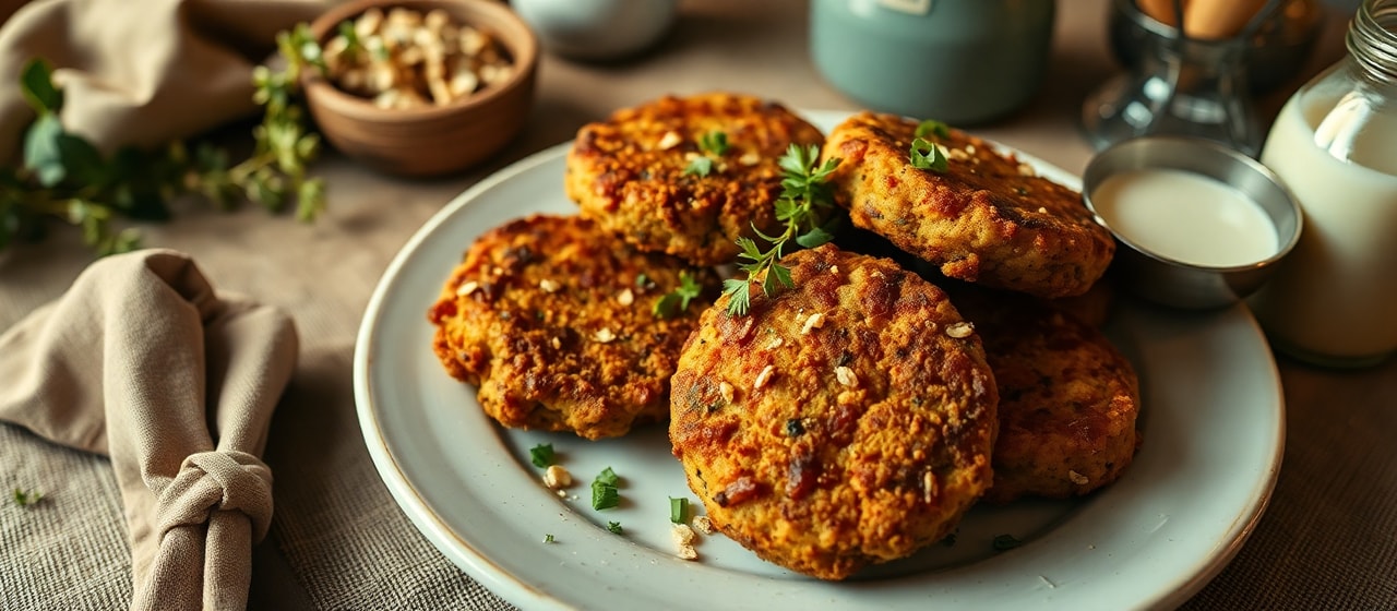 Deep-Fried Seitan Lorne Fritters