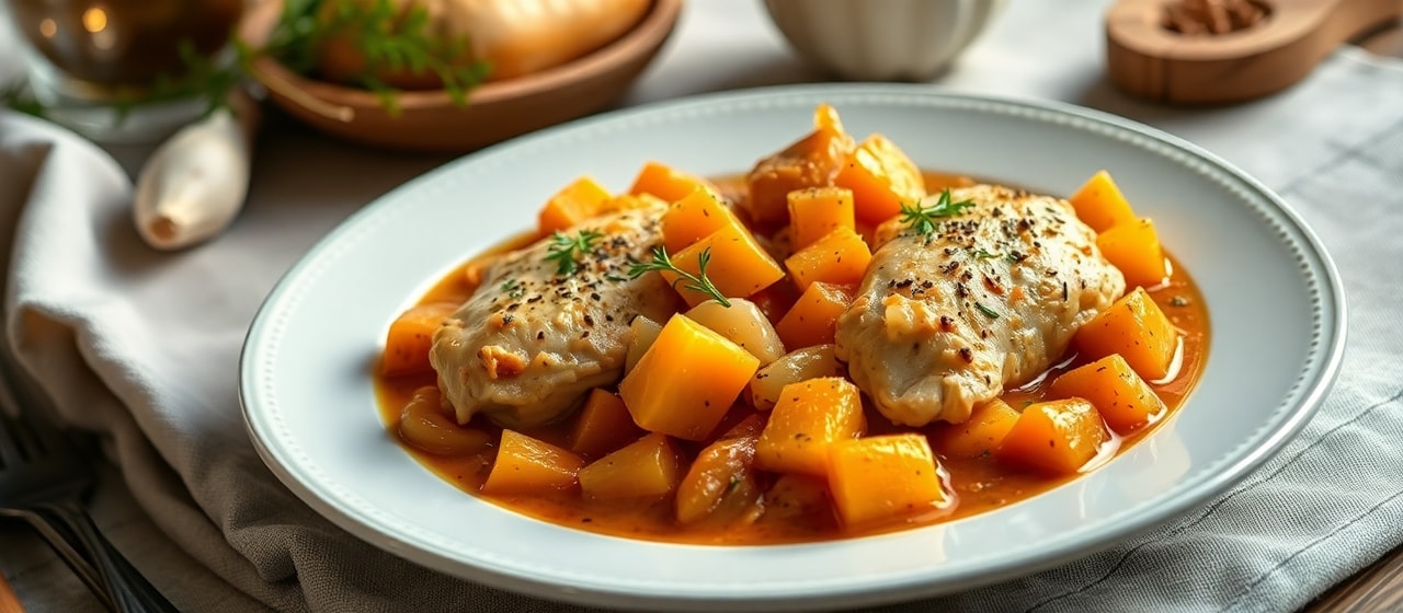 Édesburgonya Csirkepörkölt (Sweet Potato Chicken Stew)