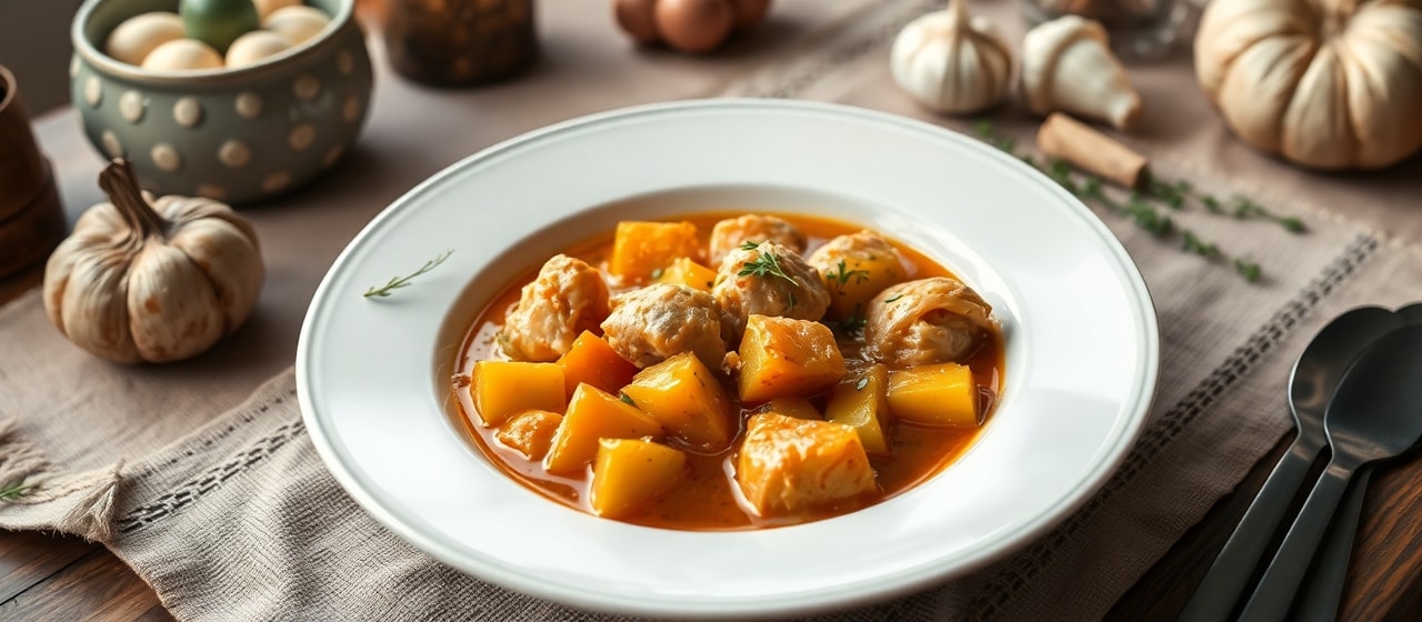 Édesburgonya Csirkepörkölt (Sweet Potato Chicken Stew)