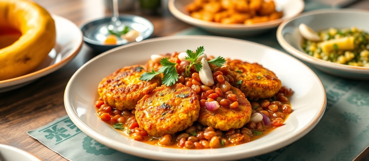 Egyptian Plantain and Lentil Fritters