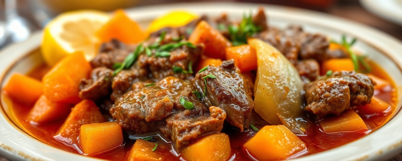 Estofado de Carne con Limón Conservado y Paprika Ahumada
