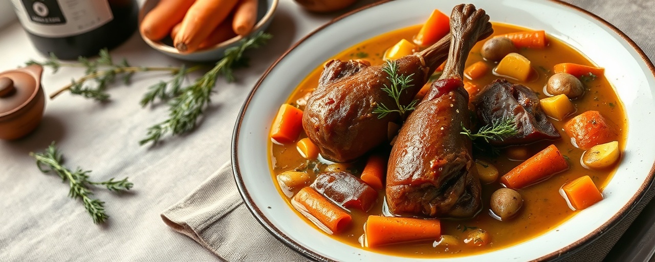 Estofado de Pato con Naranja, Azafrán y Aceitunas