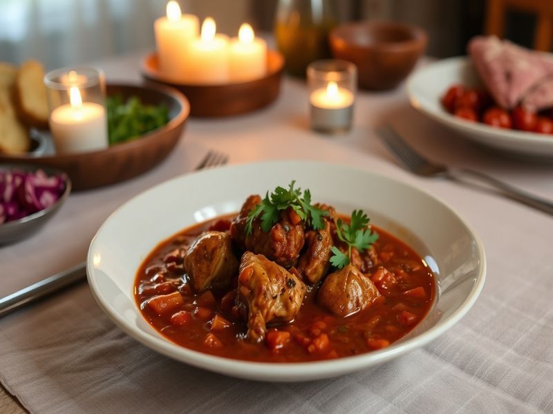 Ethiopian-Inspired Spiced Chicken and Red Lentil Stew