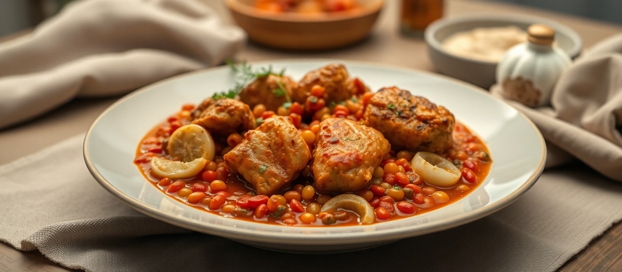 Ethiopian-Inspired Spiced Chicken and Red Lentil Stew