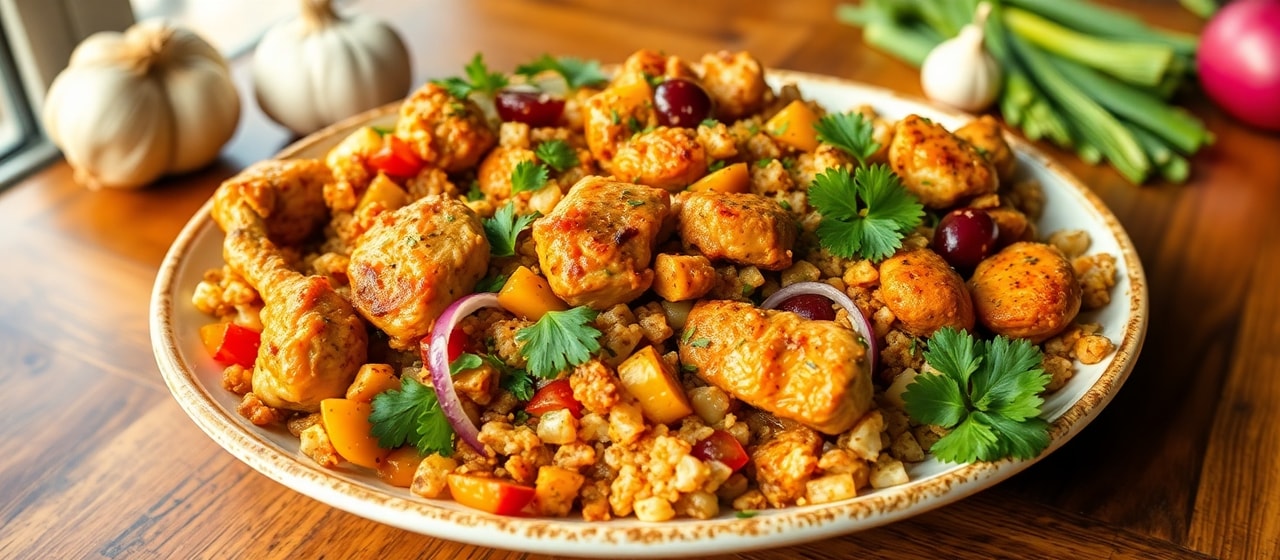 Ethiopian Spiced Chicken and Vegetable Tibs