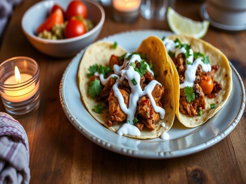 Ethiopian Spiced Chicken Tacos with Cooling Yogurt Drizzle