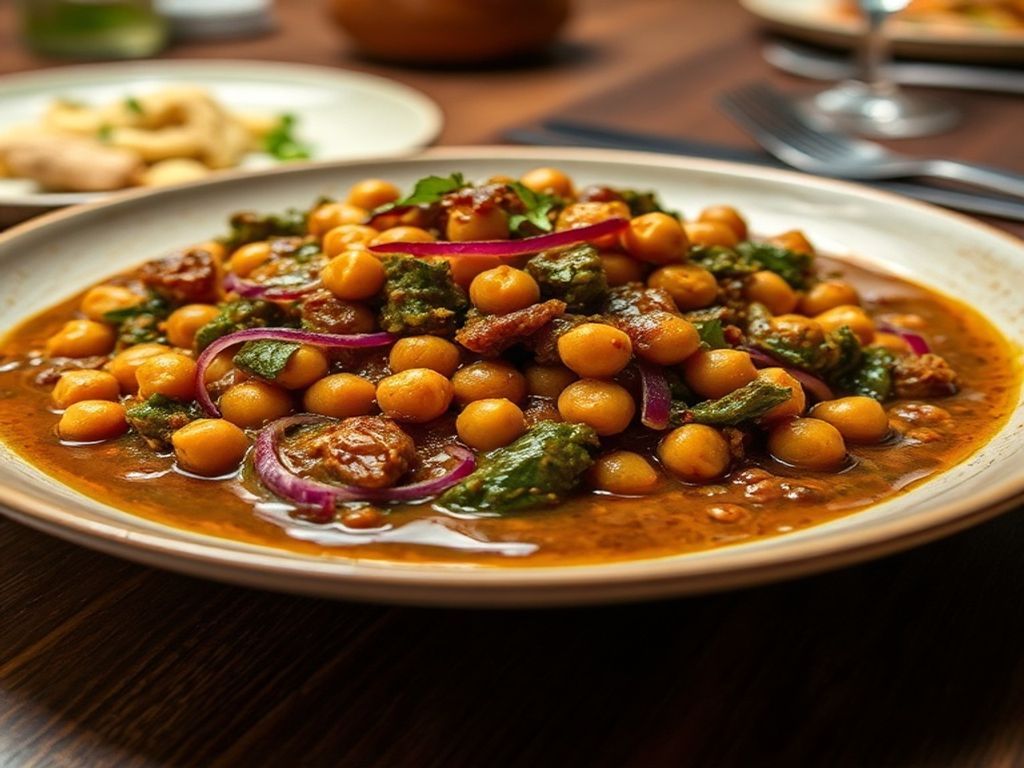 Ethiopian Spiced Chickpea and Collard Green Wot