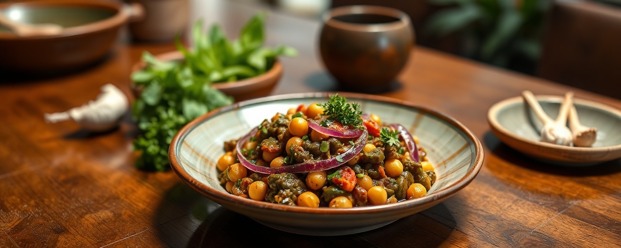 Ethiopian Spiced Chickpea and Collard Green Wot
