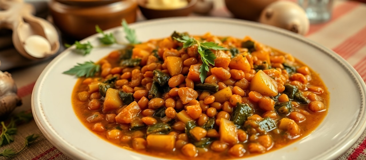 Ethiopian Spiced Red Lentil and Collard Green Stew